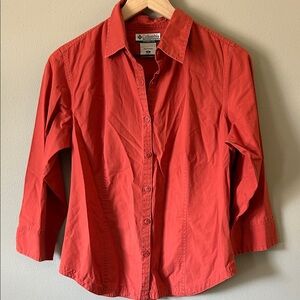 Columbia Women's Red Button Down Shirt